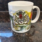 Coat Of Arms Of Guyana - White Coffee Mug Vintage 80   s Cup