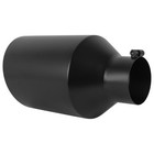 Stainless Steel 4 Inch Inlet Diesel Exhaust Tip 4  8  15  Powder Coated Black