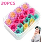 30pcs Mini Pink Natural Hair Rollers Unisex Hair Curlers- Fast Dry Rollers For
