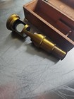 Antique Brass Tube Microscope Compound Microscope Made In Paris 1900s Untested  