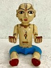 Old Rare Vintage Hand Painted Hand Carved Wooden Laddu Gopal Statue   Figure
