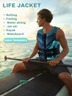 Adult Neoprene Life Jacket Swimming Surfing Vest High Buoyancy Aid Waistcoat