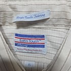 Vintage 70s Jcpenney Satin Touch Dress Shirt Size 15 Striped Point Collar Disco