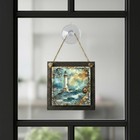 Wood Hanging Sign Nautical Lighthouse Ocean Waves Decor 4 8 Inch Small Wall Art