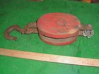 Vintage Pulley  Uw Wood Pulley Farm Barn Hay Sail Boat Ship Nautical Maritime