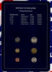 Coin Sets Of All Nations Singapore W card Unc 1985-1988 50 Cents 1985