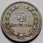 1915 El Salvador 3 Centavos
