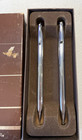 Vintage Sheaffer Chrome White Dot Ballpoint Pen And Pencil Set With Box
