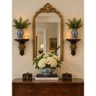 Vintage Carved Wood Wall Shelf Brackets Sconces Corbels  A Pair