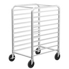 10-tier Aluminum Bakery Rack W  Locking Casters - Compact 20 2  L Pan Organizer
