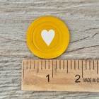 6 Vintage Inlaid Composite Poker Chips Monarch Brand Heart Design 3 Colors