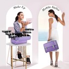 Makeup Train Case 12 Inch Portable Cosmetic Case - 6 Tier Professional Makeup   