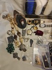 26  Pc Vintage Junk Drawer Lot Mix  Jewelry  Tools  Currency Other Collectibles 