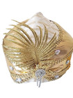 Young Boys Ceremonial Gold Ornamented  Hat - Tajik uzbek
