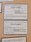 German Sergeant Major Newspaper Obituary Clippings Wilhelm Langhof L  beck