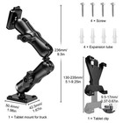 Ipad Tablet Mount For Truck Dashboard Wall Holder Drill Base 360   Adjustable Arm