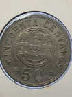 1928 Angola 50 Centavos Nickel-bronze Vf  Coin  mc6