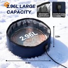 Heated Water Bowl For Dogs Winter Outdoor - 3l Foldable Travel Pet Bowl Keeps Wa