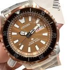 Citizen Ny0164-65 Promaster Automatic Sapphire Crystal Brown Dial Diver s Watch