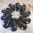 New 10 Pcs Black  Miura  4-9-plsa Golf Club Protective Iron Head Cover Neoprene