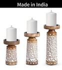 Luxe Candle Holder With Carved Details 