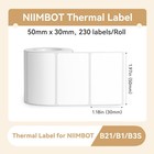 3pk Label Maker Tape 50x30mm  2  X 1 18  Thermal Sticker For Niimbot B1 B21 B3s