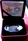 2017 Football-shaped Curved Convex Canada Coin  25 1 Oz  Pure Silver Proof