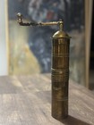 Large 11    Antique Brass Turkish Coffee Grinder Spice Mill - Arabic Marked
