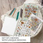Beautiful Coloring Book Set Of 2 For Adult Relaxation With Floral Designs   Funn