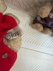 Vintage Plush Teddy Bear Lot Set Of 3 Small Bears 6   -8    - Rbi  Gund  Russ