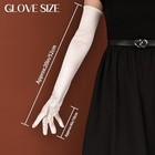 Women Long Gloves With Satin Elbow Length For 1920s Opera Tea Pearl White