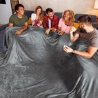  Gentlesoft Fleece Bed Blankets Large Size - Soft Large  120  X 120   Grey