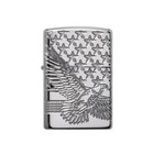 Zippo Windproof Lighter Patriotic Bald Eagle Design High Polished Chrome 49027