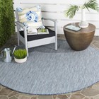 Safavieh Outdoor Cy8022-36821 Courtyard  Navy   Grey Rug