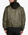  195 Guess Men s Bomber Jacket With Removable Hooded Inset  Olive  Small