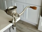Vintage Universal No 1 Hand Crank Meat Grinder Table Mount Made In Usa  tamales 