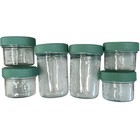 Sage Spoonfuls 6 Pack Jar Set  4oz  x4    8oz  x2  Jars Baby Food Storage New