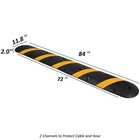 2x 84  Rubber Speed Bump 2 Channel 25000 Lbs Load Capacity Heavy Duty Speed Hump