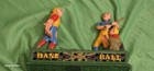 Cast Iron Mechanical Coin Bank Baseball Themed Works Perfect