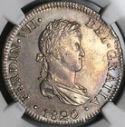 1820 Ngc Au Peru 2 Reales Ferdinand Vii Lima Pillars Silver Coin  24062002c 