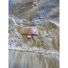 2t 3t Toddler Party Dress Cream Color Lace Tulle Sleeveless Layered