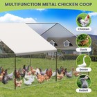 Garvee Large Metal Chicken Coop  Walk-in Poultry Cage  9 8  X 13 1  X 6 6 