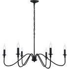 Chandelier 6-light Rustic Industrial Iron Chandeliers For Dining Room Black