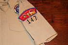 Boy Scouts Of America Bsa Women s Shirt Tan Medium Vented Sewn Patches