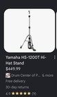Yamaha Hs1200t Hi-hat Stand For Drums