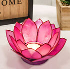 Ebros Seashells Lotus Flower Votive Tea Light Candle Holder 4 25 d  coral Pink 
