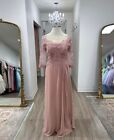 Royal Blue Mother Of Bride Dress Scoop Neck Chiffon Dinner Wedding Mother Gown