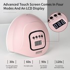 Pink Uv Led Nail Lamp For Gel Polish Manicure With 4 Timers   Auto Sensor Dryer