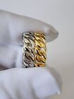 Gold  Silver Plated Cuban Chain Link Ring Unisex Hip Hop Jewelry Women  Men
