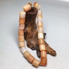 Tibetan Buddhism Old Agate Chrysal Dzi Beads Prayer Lucky Totem Amulet Bracelet